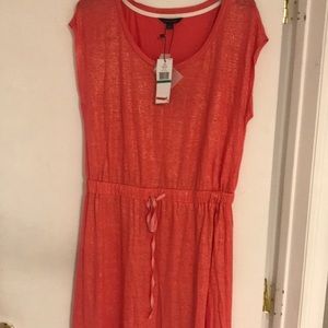 Tommy Hilfiger Metallic Red Short Sleeve Maxi Dress Size L
